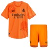 Officiële Voetbalshirt + Korte Broek Doelman Real Madrid Vierde 2023-24 Oranje - Kids